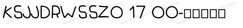 KSJJDRWSSZ0 17 00字体转换
